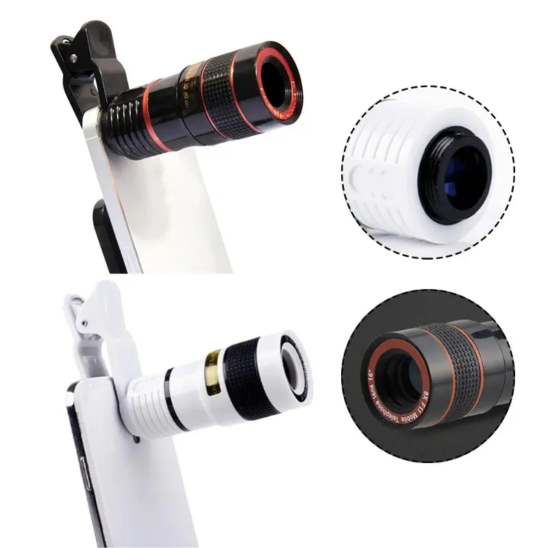 Phone Camera Zoom Lens Adjustable Mobile Phone Macro Lens Wide Angle Fish Eye Lens Smartphones HD External Telescope With Clip