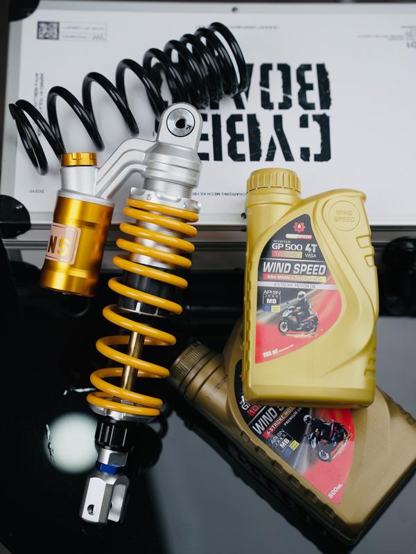 [COMBO] 2 NHỚT WINDSPEED GP500 TAY GA + PHUỘC OH.LIN BÌNH DẦU DÀNH CHO TAY GA (Vario, vision, sh mode, click,...)