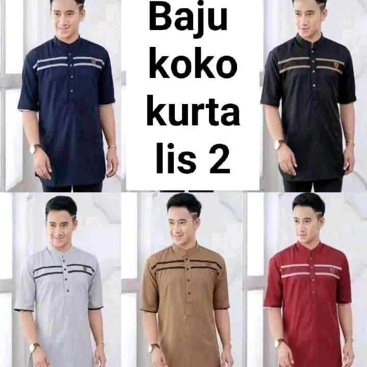 100ribu Dapat 4 Model Baju Koko Kurta Dewasa Katun Muslim 2