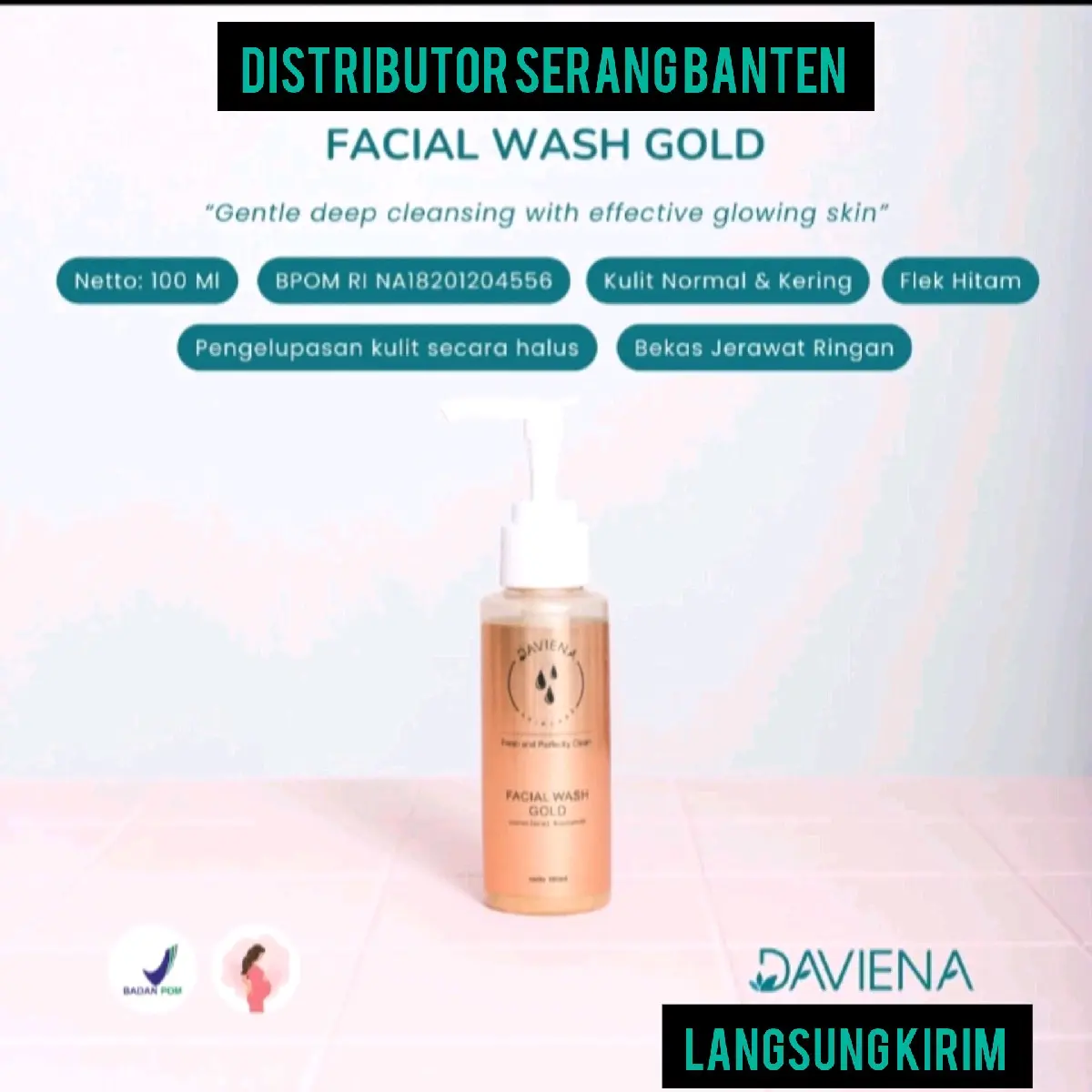 FACIAL WASH GOLD SERIES DAVIENA SKINCARE OFFICIAL PUSAT