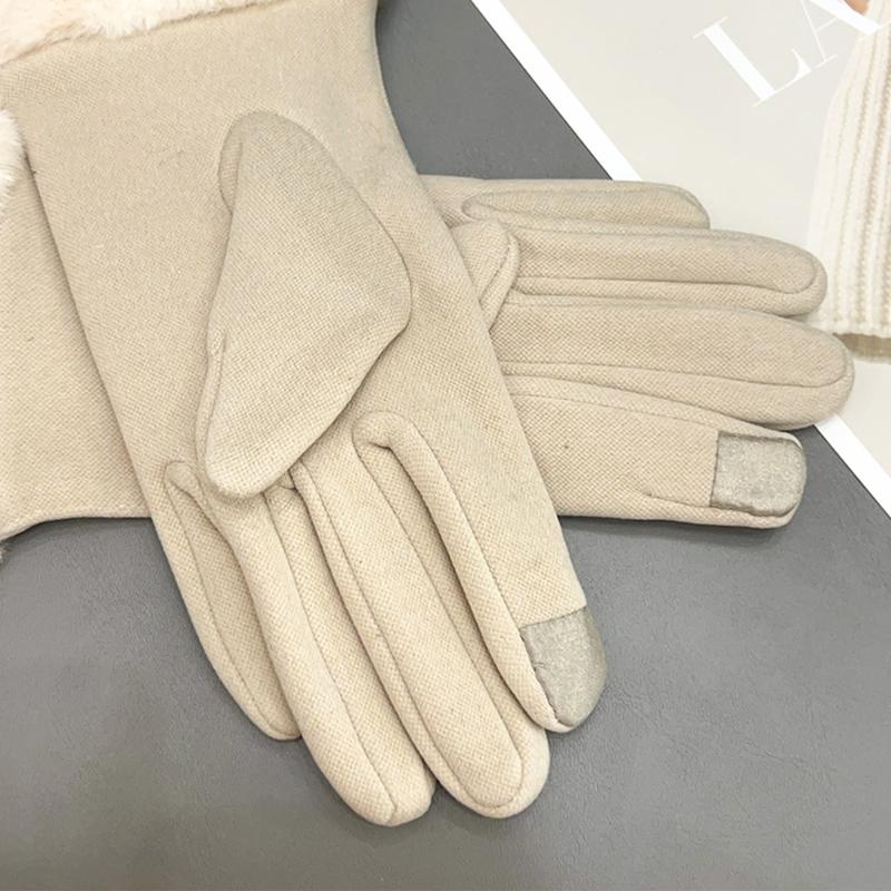 Product Introduction of New Fashion Gloves Autumn Winter Cute Furry Warm Mitts Full Finger Mittens Women Outdoor Sport Female Gloves Screen 18