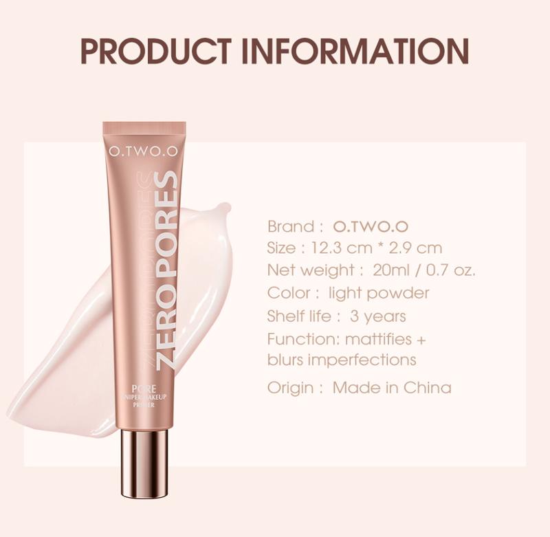 Product Introduction of O.TWO.O Full Coverage Foundation+Poreless Primer Face Makeup Set Base Face Cosmetics 2PCS/SET 23