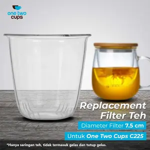 One Two Cups Saringan Teh Filter Pengganti untuk Cangkir Teh Kaca - C2251