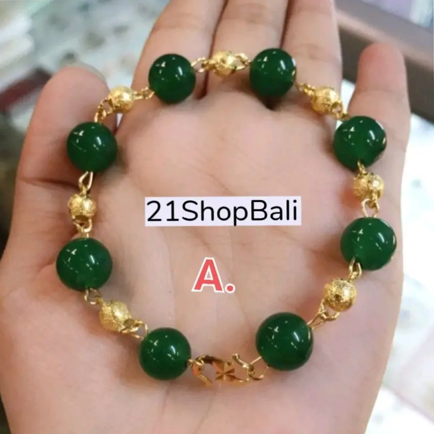 Gelang Aksesoris Perhiasan Giok Gold