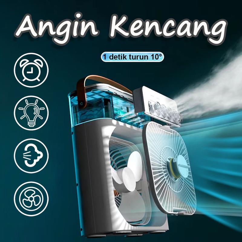 KIPAS PENDINGIN MINI AC PORTABLE AIR COOLER MOBIL DAN RUANGAN Garansi Pabrik Garansi Internasional Tipe UK Tipe IDO 60 dB Angin Led Putih 1