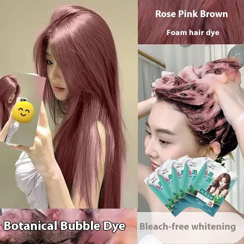 Bag Black Sugar Brown Brown Bubble Hair Dye Cream 2025 Popular Color Whitening At Home Dye Your Own Plant Women Men Natural