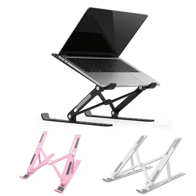Giá đỡ laptop điều chỉnh được bằng nhựa, gấp gọn, phù hợp cho màn hình 8–16 inch, hỗ trợ thông gió tốt và làm mát máy tính