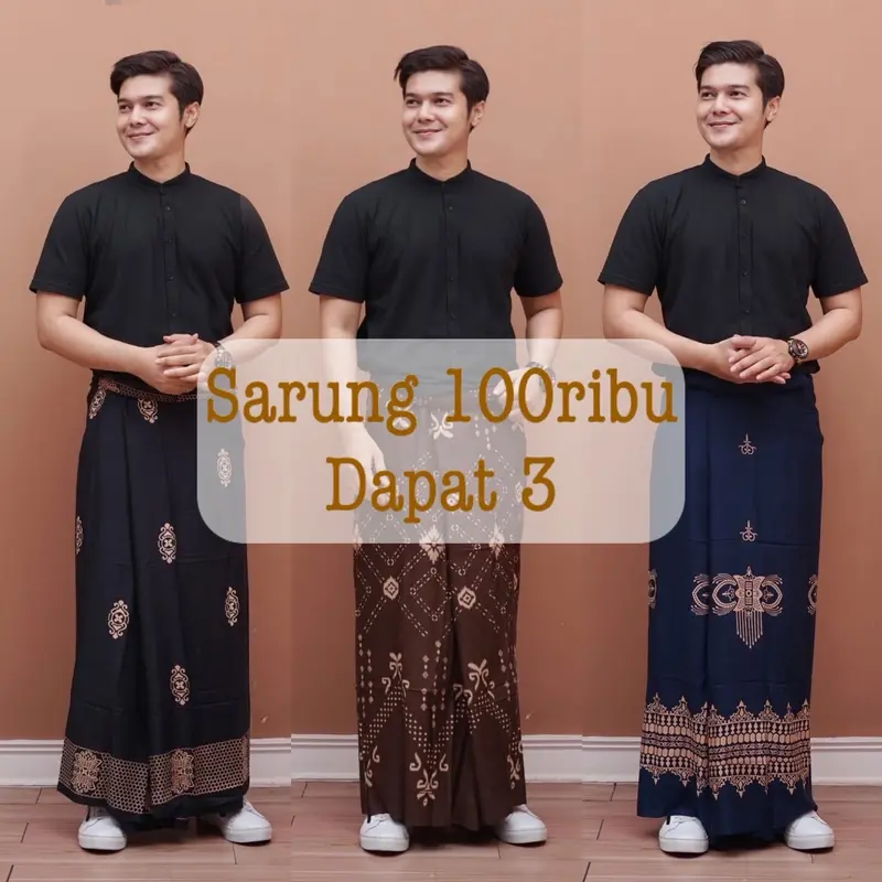 Paket Random Sarung Termurah 100ribu dapat 3 pcs motif sarang tawon 1