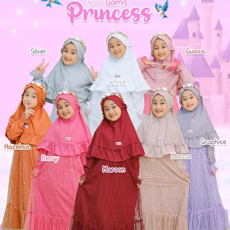 BIG SALE 2025 *GAMIS PRINCESS by Quensha Gamis bayi anak cantik gamis tutu Mewah Muslim Tile  Maroon Navy Lebaran Syari Pesta* 2