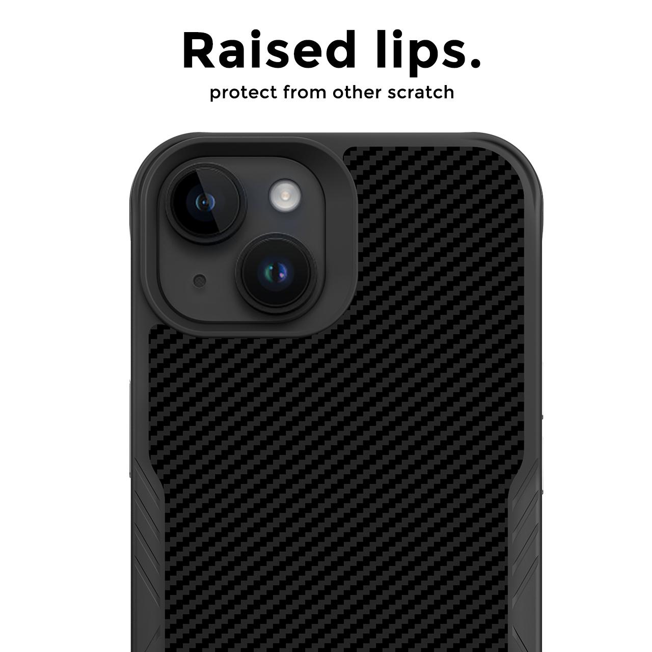 Case iPhone 14 Pro Max Plus octagoods Carbon Solid Hybrid Cover Casing