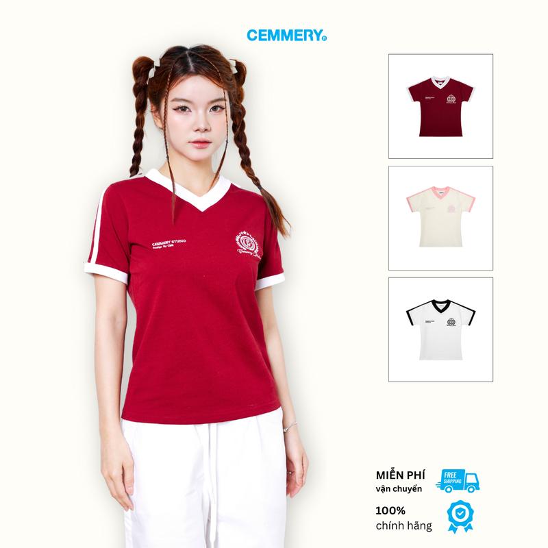 Áo Baby Tee CEMMERY Local Brand Chính Hãng Old School Baby Tee vải cotton Nữ Top Women áo Thun 3 màu