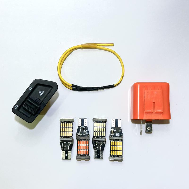 Combo hazra đèn T15 ánh sáng mạnh kèm mạch bấm còi sáng xi nhan có bảo hành và hướng dẫn lắp đặt Kem