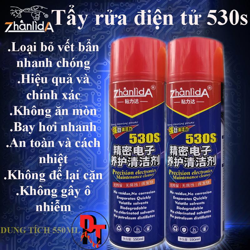 Chai xịt vệ sinh bo mạch điện tử 530s Nước rửa linh kiện điện tử Màn hình điện thoại (chính hãng) Thể tích 550ml Làm Sạch 7
