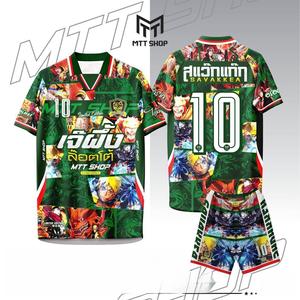 ชุดฟุตบอลอะนิเมะวันพีซ, ชื่อและหมายเลขที่กำหนดเอง, ชุดกีฬา, ชุดเสื้อผ้าลำลอง, การออกแบบการปัก, ผ้าระบายอากาศ, วัสดุแห้งเร็ว, เหมาะสำหรับโอกาสกีฬาฟุตบอลกลางแจ้ง