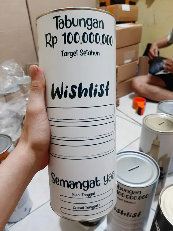 Celengan Target Jumbo Permanen 100 juta satu tahun buka tutup tabungan viral Uang 2