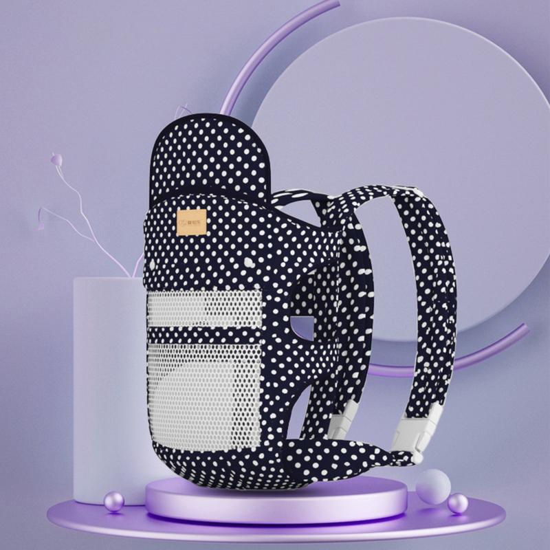 Product Introduction of Newborn Baby Carrier Breathable Mesh Pocket Cross Straps Safety Sling with Foldable Hood 21