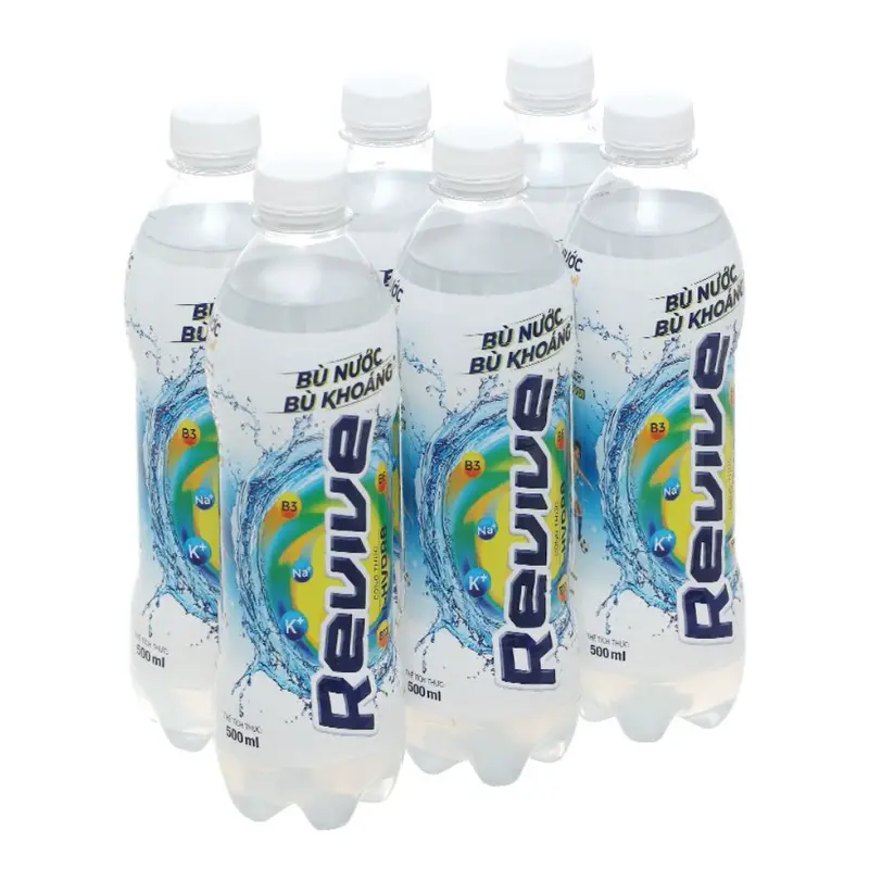 (Lốc 6 chai) Nước uống Revive chanh muối/muối khoáng bù nước, bù khoáng chai 390ml/500ml 1