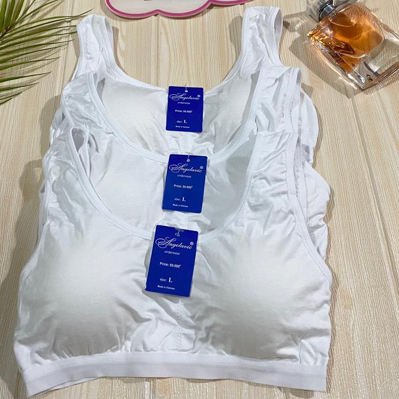 Áo lót lá học sinh 3 lỗ có mút Hàng VIỆT Nam