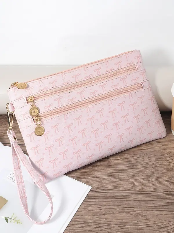Women's Cute Cartoon Pattern Zipper Handbag, Fashionable Large Capacity Wallet, Casual Versatile Zipper Handbag for Daily Used 7