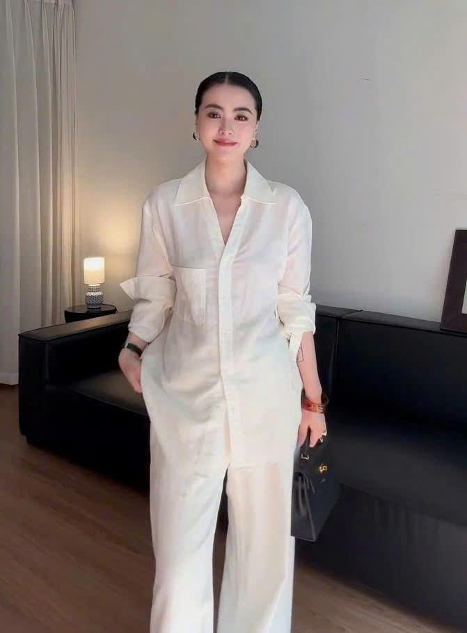 Product Introduction of SET đồ nữ sang chảnh  KELSEY K22  kiểu dáng Hàn Quốc bộ quần dài kèm áo sơ mi mặc đi chơi, đi biển, đi du lịch 9