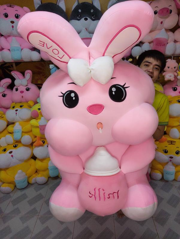 Gấu bông thỏ ôm bình sưa size to