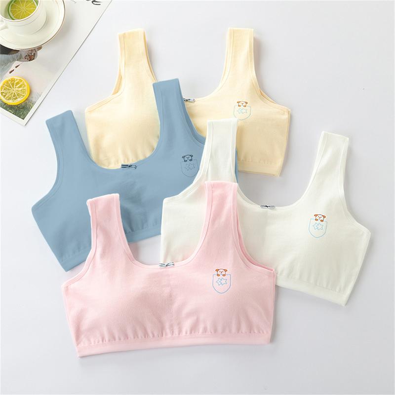  Áo Ngực Vest Bé Gái Cotton Nguyên Chất Dành Cho Trẻ Em Và Bé Gái Từ 8-12 Tuổi Đồ Lót Tập Luyện Thân Thiện Với Làn Da Thích Hợp Cho Học Sinh Thể Thao Áo Ngực Có Sẵn Trong 4   3   1 Cái 