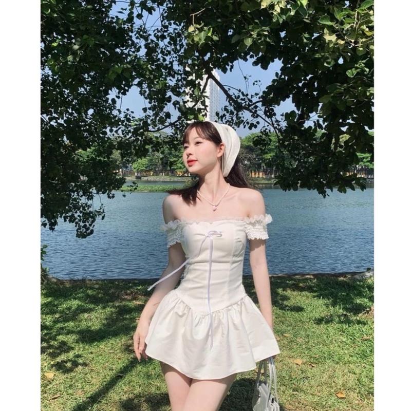 SET ÁO TRỄ VAI PHỐI REN KÈM QUẦN BÍ KHÁNHVY STORE 111209