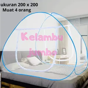 Kelambu Kain tenda 200 x 200 kelambu tidur jumbo Antinyamuk muat 4 orang kelambu baru kualitas premium bawah bolong ada karetnya