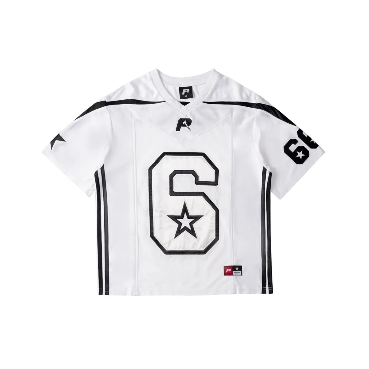 Áo Đá Banh số 6 Ngôi Sao PhonChay Jersey 666 Trắng Phối Đen