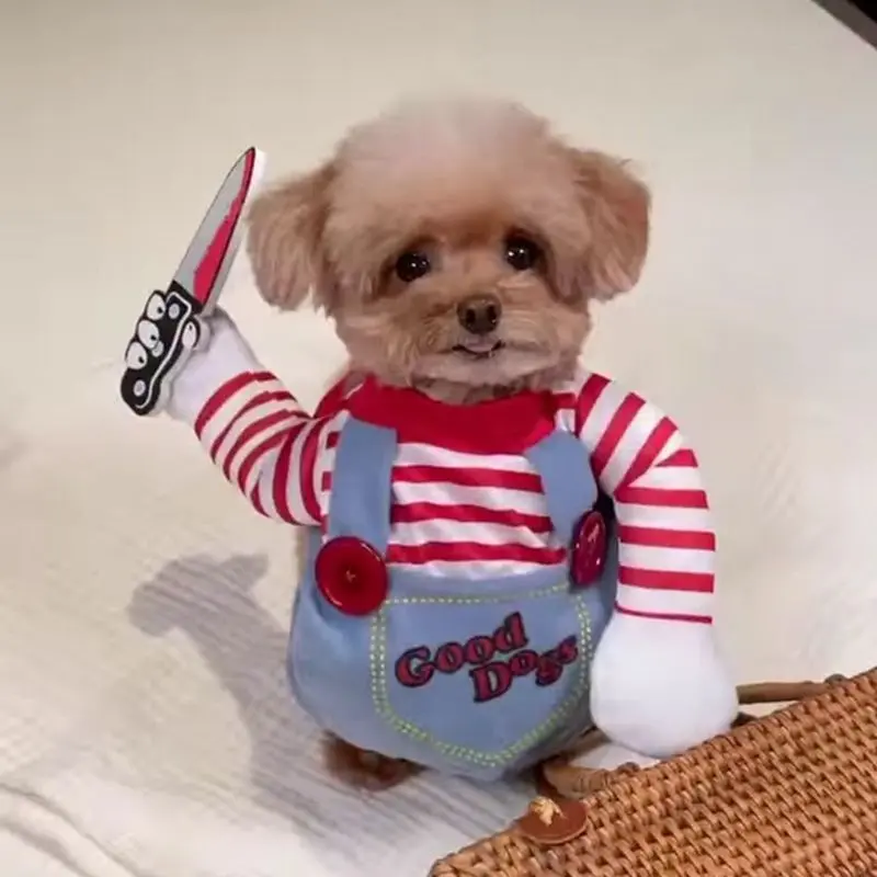 Quần Áo Cầm Dao Vui Nhộn Lễ Hội Chúa Thánh Thần Cho Thú Cưng, TikTok Bichon, Golden Retriever, Chó Mèo, Pomeranian, Shiba Inu, Corgi, Teddy, Với Giá Đỡ Dao, 20,25Món 6