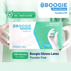 Sarung Tangan Boogie Gloves Latex Powder Free Karet Putih