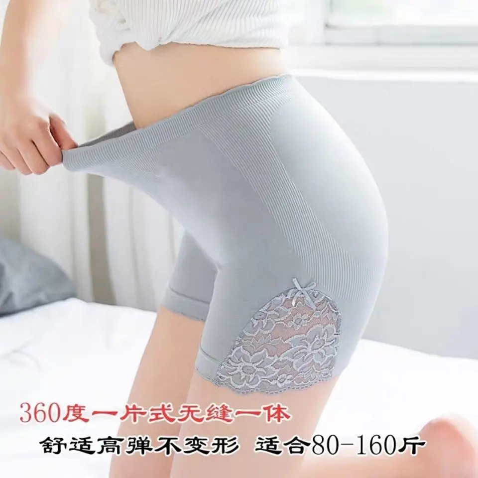 2025 Lace Safety Pants Women's Anti-Exposure Thin Oversized Leggings Korean Style High Waist Shaping Short Shorts
