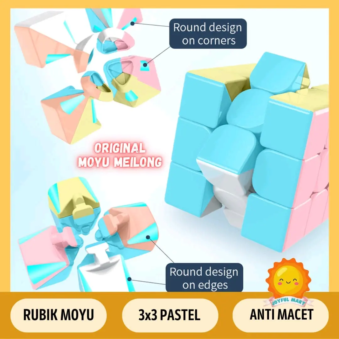 Mainan Rubik 3x3 Moyu Meilong Pastel