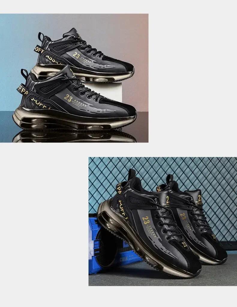 Product Introduction of Men's Sneakers New in High Top Running Shoes Golf Shoes Round Toe Platform Shoes Casual Fashion for Men Sneakers Waterproof 23