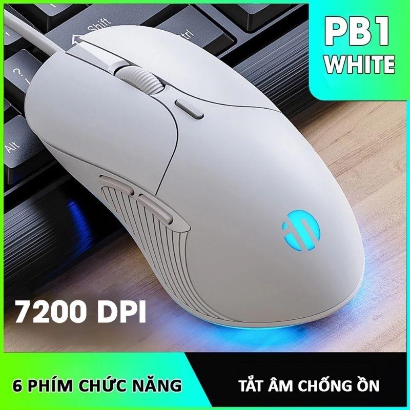 Chuột máy tính chơi game TEKKIN INPHIC PB1 bản có dây DPI 4800 thiết kế công thái học phù hợp cả gaming và làm việc