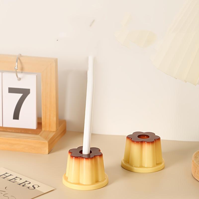 Cute Pudding Design Pen Holder, 5 Counts Multifunctional Chopstick & Accessory Organizer, Creative Desk Decor for Workspace Aesthetics 3