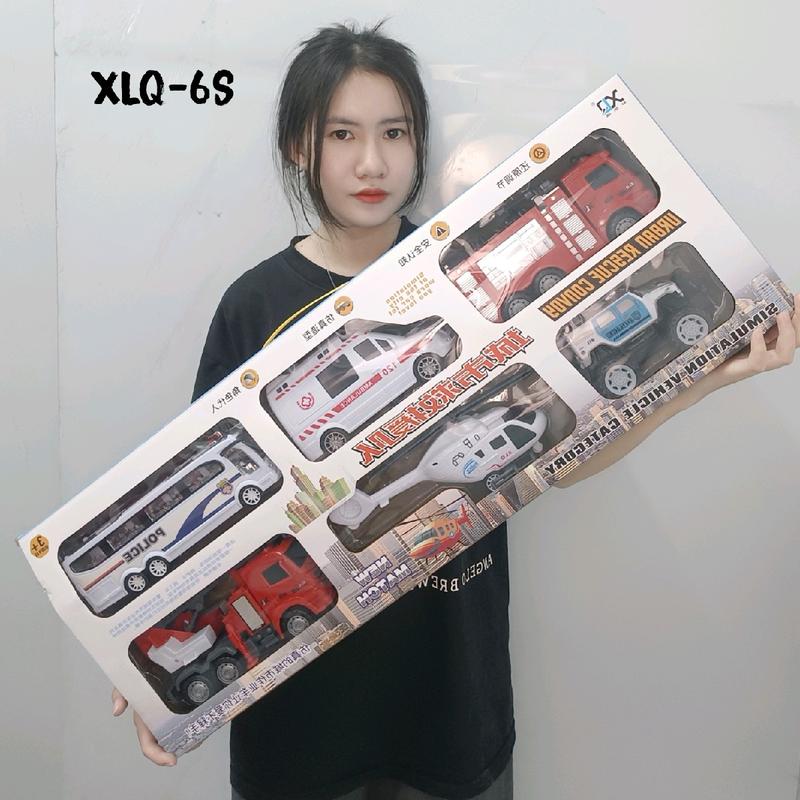 Set 6 xe cao cấp xe công trình, môi trường, cứu hoả, quân đội,... Toy Đồ Chơi