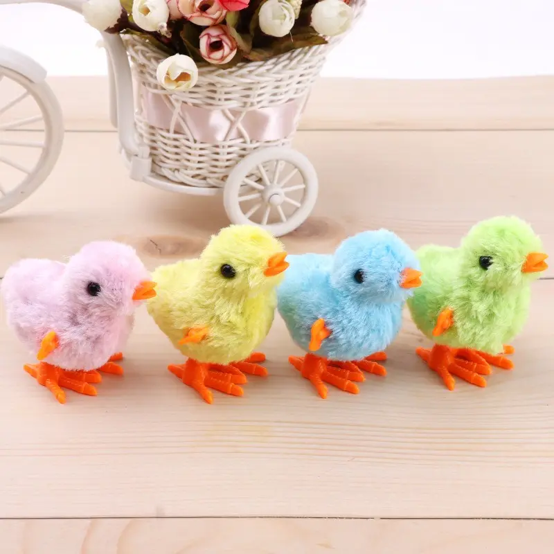 Chain Up Chicken Clockwork Chicken Plush Children's Chain Up Chicken Stall Nostalgic Puzzle Toy Wholesale Come and Choose A Suitable Product Quickly