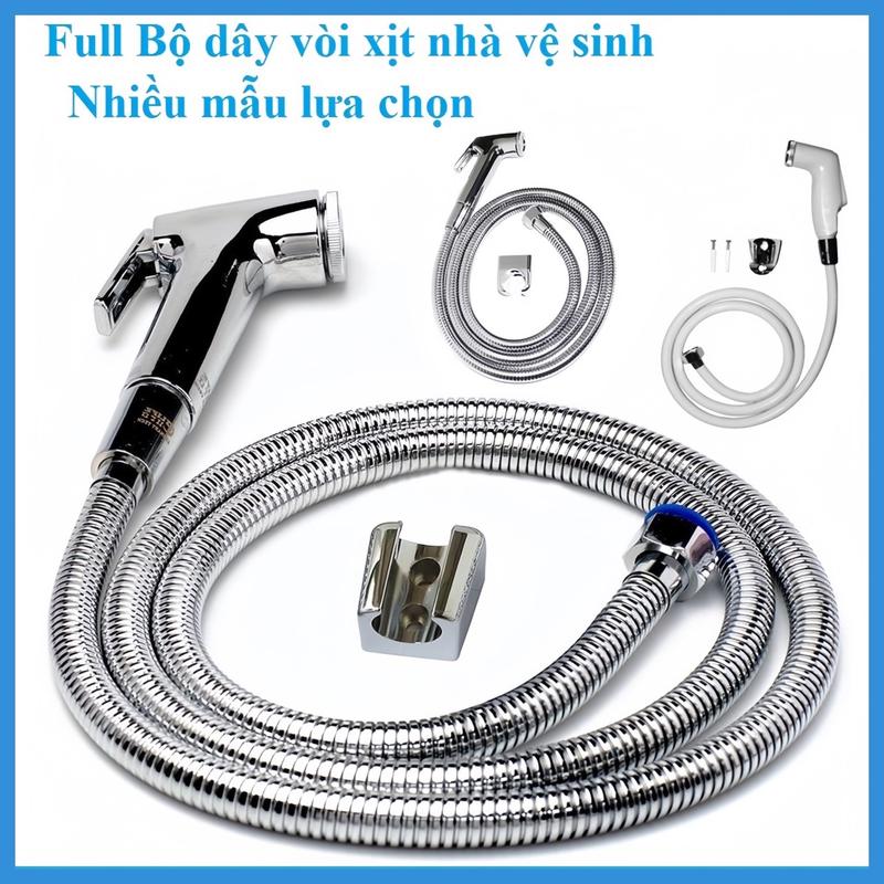  Vòi toilet vòi bồn cầu vòi xịt nhà vệ sinh đủ bộ dây dẫn và đế cài 