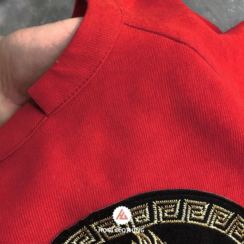 Áo dài bé trai Hogi màu đỏ thêu rồng tròn chất liệu nhung chéo cao cấp, áo dài tết đủ size - Hogi clothing 3