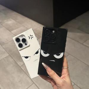 Ốp Điện Thoại Tương Thích Với iPhone 12 / 13 / 14 Pro Max, Ốp Mềm, Ốp 11, Biểu Tượng Cảm Xúc Mặt Cười Hình Vuông Pha Lê Băng, Thiết Kế Mới, T2B47-14