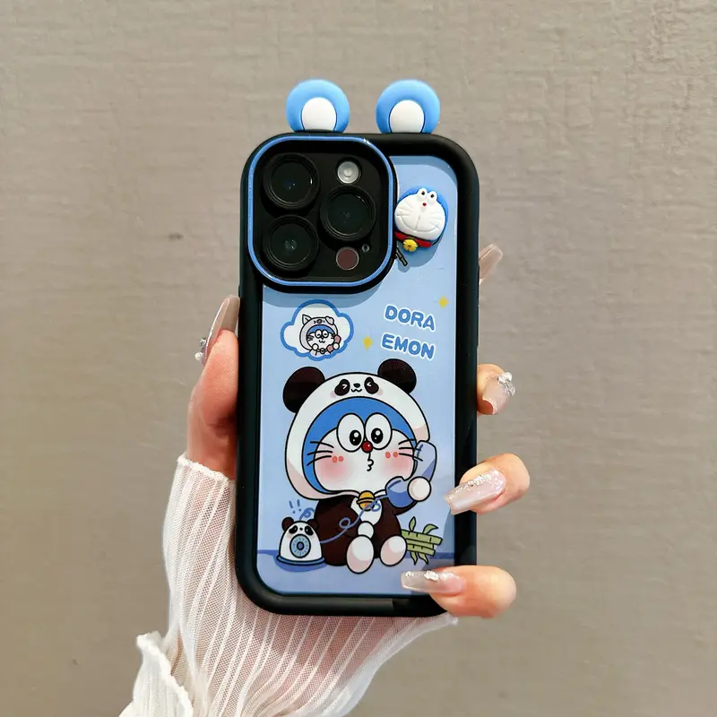 iPhone Spark Case   Compatible For iPhone 11 XR 15 13 14 12 Pro Max 7 8 Plus X Xs Max Ponsel Silikon 3750 panda Doraemon case Cover Casing Silicone 2