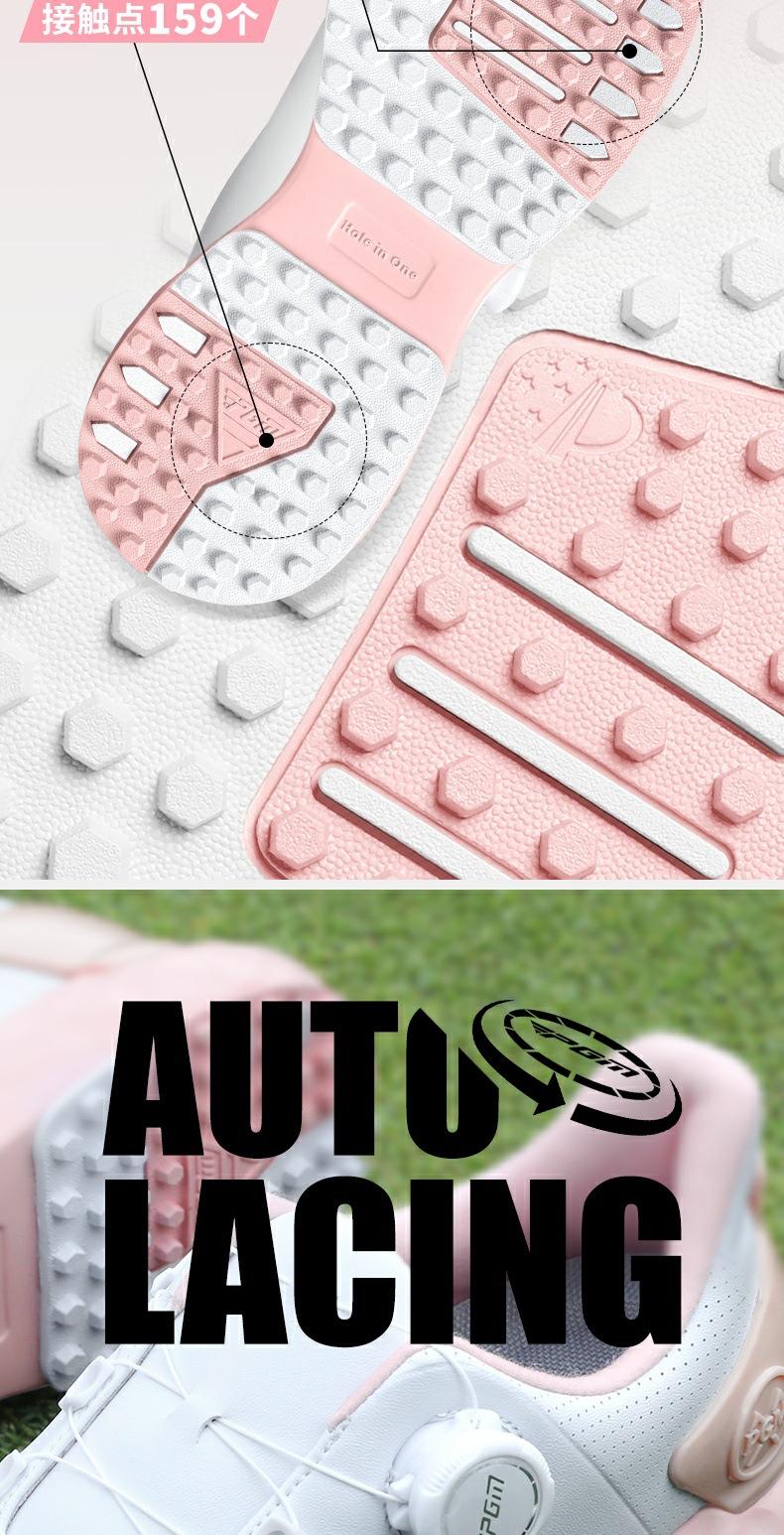 Product Introduction of [PGM] Cherry Blossom Golf Shoe Women's Shoes Waterproof Sports Shoes Non-Slip Lightweight Knob Comfortable Shock-Absorbing Nail-Free Shoes Xz365 13