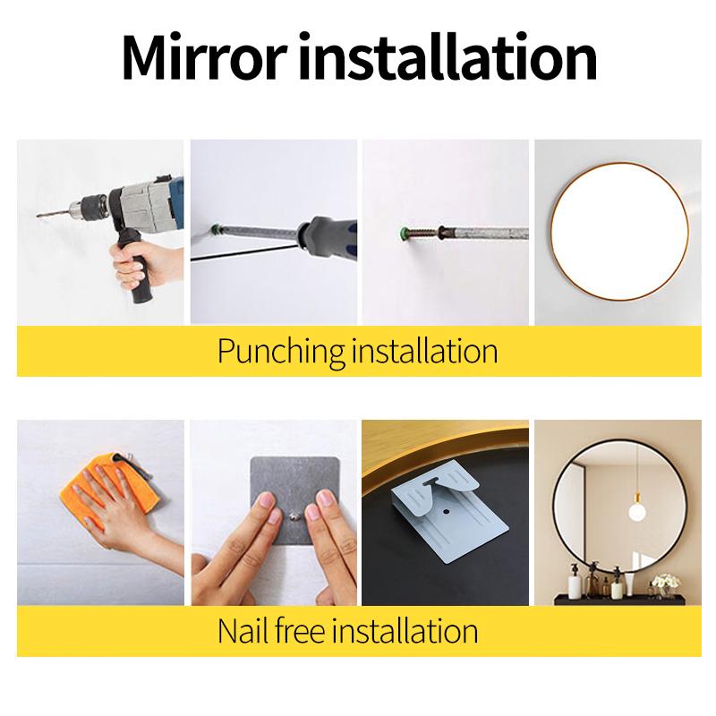 Bathroom Mirror Mirror bathroom wall mirror round decorative mirror dressing mirror toilet mirror 60/50/40cm 5