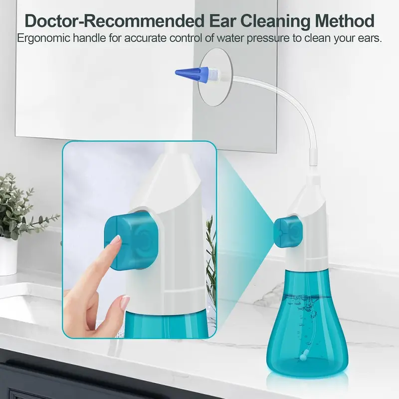 Portable Ear Cleaning Kit, 1 Box Ear Wax Removal Tool, Manual Ear Washing System, Ear Cleaning Tool for Adults & Children 7