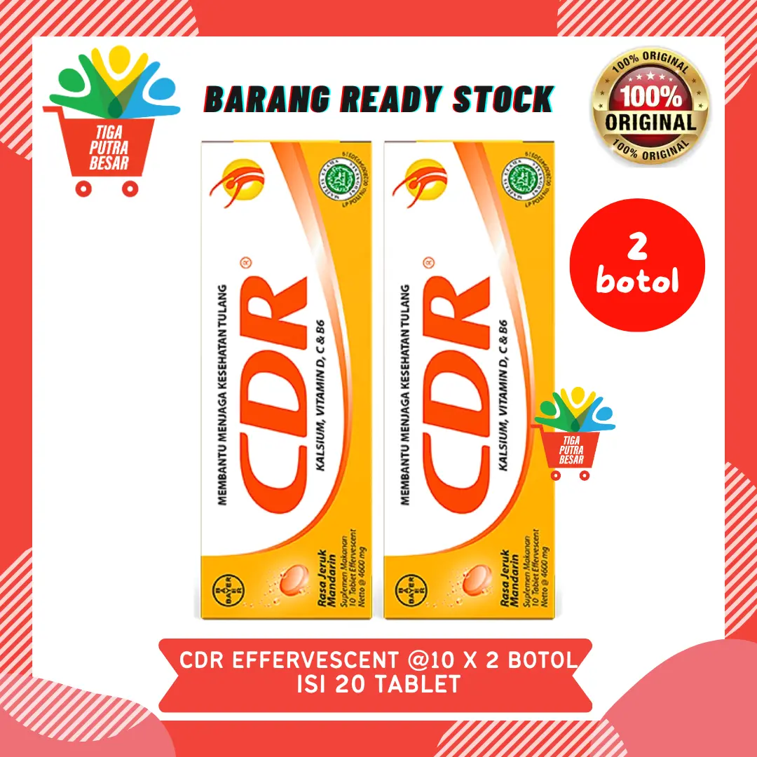 PAKET 2 BOTOL CDR MULTIVITAMIN KALSIUM