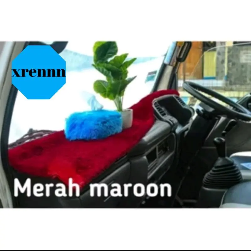 READY Cover Alas Dasboard Mobil Ukuran 150 cm × 50 cm & Cover Kotak Tisu Rasfur - Car Coklat FREE SARUNG TISSU 8