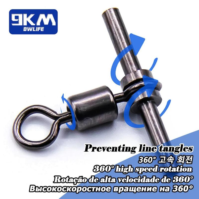 Product Introduction of 3 Way Swivels Fishing Tackle, 25pcs/set Cross Line Crimp Rolling Swivel Connector, T-shape Crimp Sleeve Swivels Fishing Tool 3