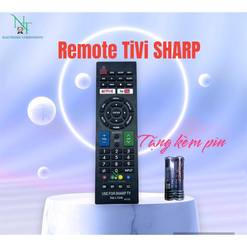 Remote điều khiển Tivi SHARP L-1346 LED LCD  . Đồ bấm Tivi SHARP . Tặng kèm pin sử dụng remote