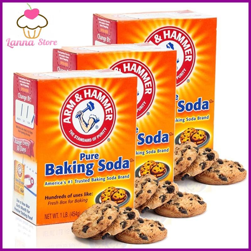 【CHUẨN CHÍNH HÃNG 1 HỘP Bột Baking Soda USA Mỹ đa năng bột nở baking soda khử mùi tẩy rửa làm bánh - Hộp 454GR